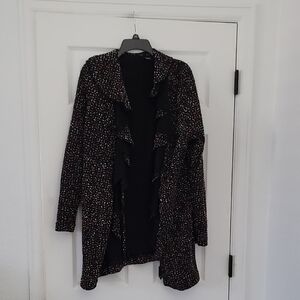 Women's Black and Multicolor Cardigan